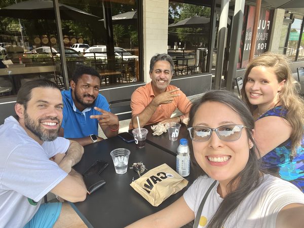 Sharing a meal together as a church family